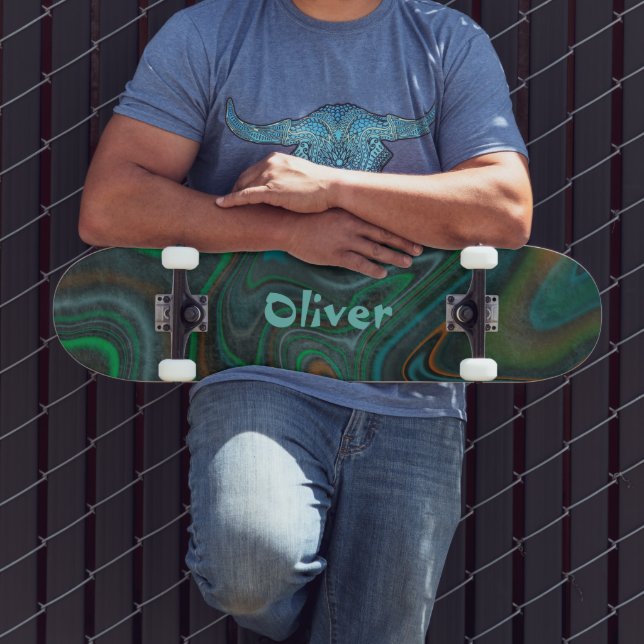 Personalised Modern Swirl Skateboard (Outdoor 3)