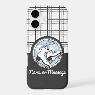 Personalised Modern Tartan Ice Skating