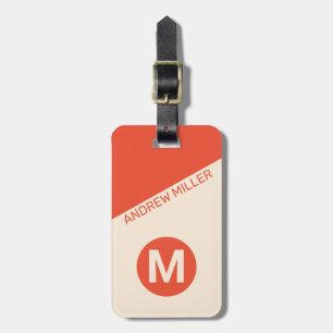 Personalised modern travel luggage tags for men