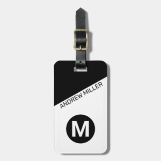 Personalised modern travel luggage tags for men