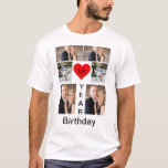 Personalised Modern trendy Birthday T-Shirt<br><div class="desc">Personalised Modern trendy Birthday. Create a unique gift for anniversary using your photos and Year of anniversary. Perfect gift idea for couples.</div>