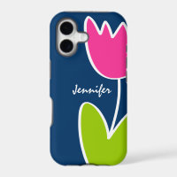 Personalised Modern Tulip iPhone 5/5S Case