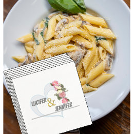 Personalised modern Wedding Napkins