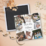 Personalised Modern Wedding Photo Collage Magnet<br><div class="desc">Personalise with your favourite wedding photos,  name and special date to create a unique photo collage,  memory and gift. A lovely keepsake to treasure! Designed by Thisisnotme©</div>
