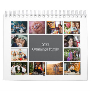 Personalised Modern White Cover Photo Calendar