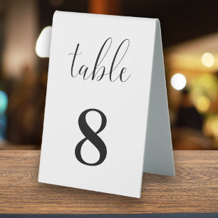 Personalised Modern White Minimalist Numbers