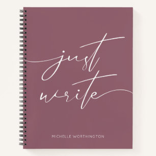 Personalised Modern Writer's Journal Notebook