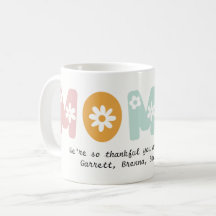 Personalised Momma Floral Pastel Colours Mother's