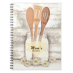 Personalised Moms Recipe Cookbook Notebook