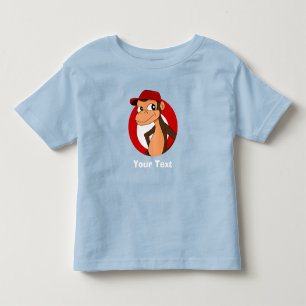 Personalised monkey cartoon toddler t-shirt