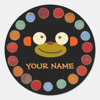Personalised Monkey Face Sticker