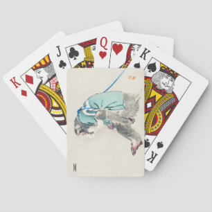 Personalised Monkey Japanese Illustration Playing Cards