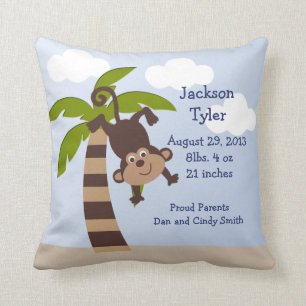 Personalised "Monkeying Around on Palm" Pillow
