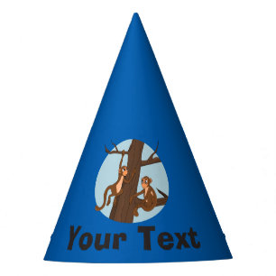 Personalised Monkeys climbing the tree Party Hat