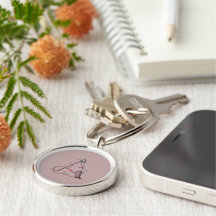 Personalised Monogram A Keychain with Roses & Bark