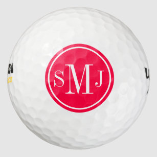 Personalised Monogram and American Rose Frame Golf Balls