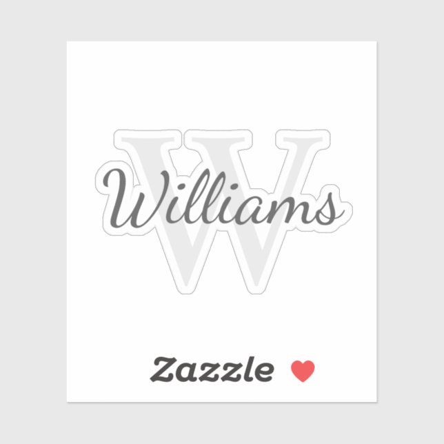 Personalised Monogram and Name (Sheet)