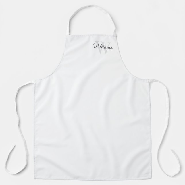 Personalised Monogram and Name Apron (Front)