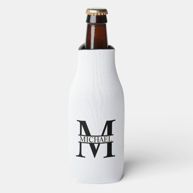 Personalised Monogram and Name Bottle Cooler (Bottle Front)