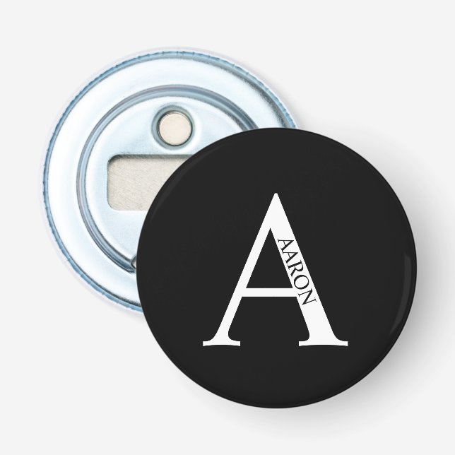 Personalised Monogram and Name Bottle Opener (Front)
