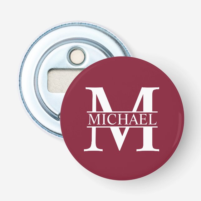 Personalised Monogram and Name Bottle Opener (Front)