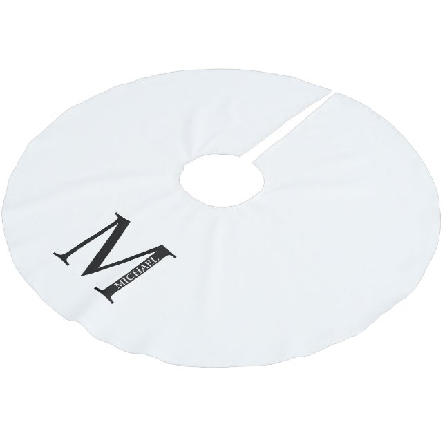 Personalised Monogram and Name Brushed Polyester T Tree Skirt (Angled)