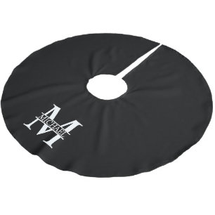 Personalised Monogram and Name Brushed Polyester Tree Skirt