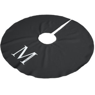 Personalised Monogram and Name Brushed Polyester Tree Skirt