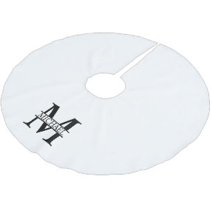 Personalised Monogram and Name Brushed Polyester Tree Skirt