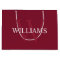 Personalised Monogram and Name Burgundy Red