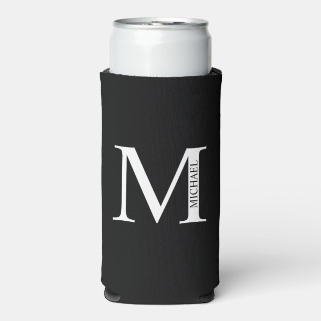 Personalised Monogram and Name Can Cooler (Seltzer Front)