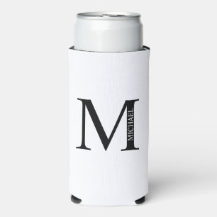 Personalised Monogram and Name Can Cooler