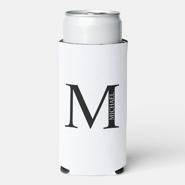 Personalised Monogram and Name Can Cooler (Seltzer Front)