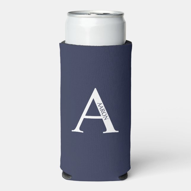 Personalised Monogram and Name Can Cooler (Seltzer Front)