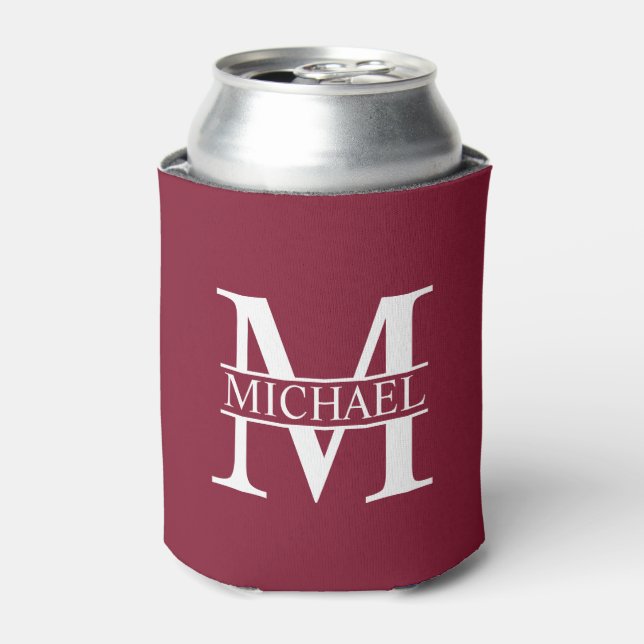 Personalised Monogram and Name Can Cooler (Can Front)