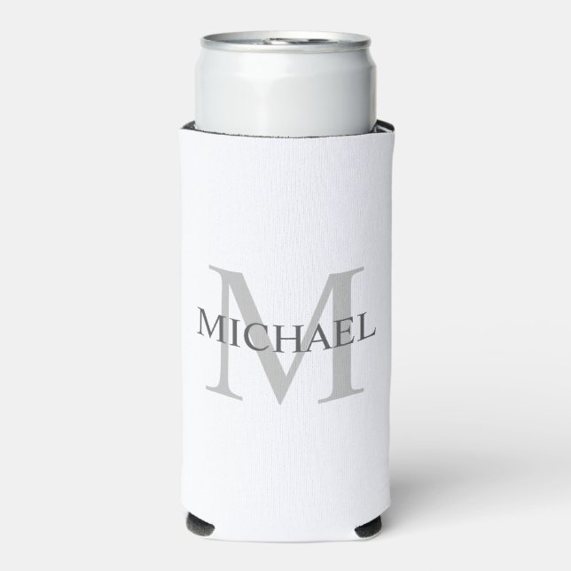 Personalised Monogram and Name Can Cooler (Seltzer Front)