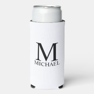 Personalised Monogram and Name Can Cooler