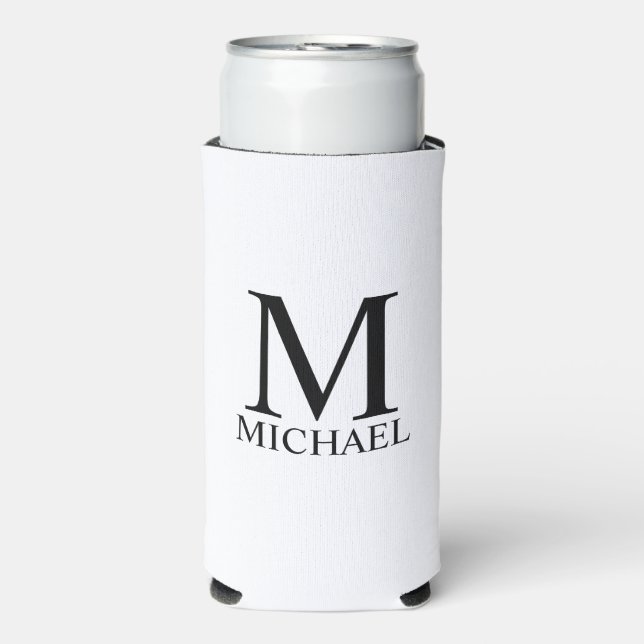 Personalised Monogram and Name Can Cooler (Seltzer Front)