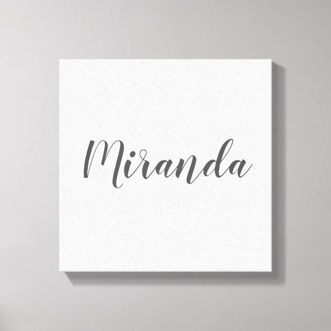 Personalised Monogram and Name Canvas Print (Front)