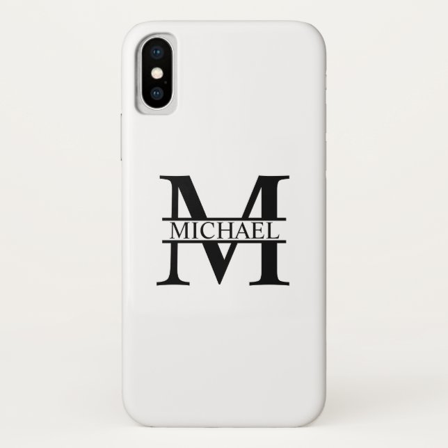 Personalised Monogram and Name Case-Mate iPhone Case (Back)
