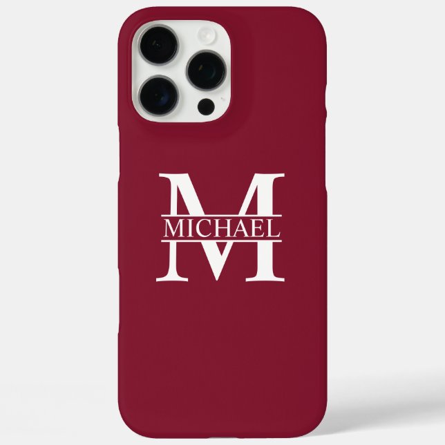 Personalised Monogram and Name Case-Mate iPhone Case (Back)