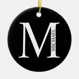 Personalised Monogram and Name Ceramic Ornament