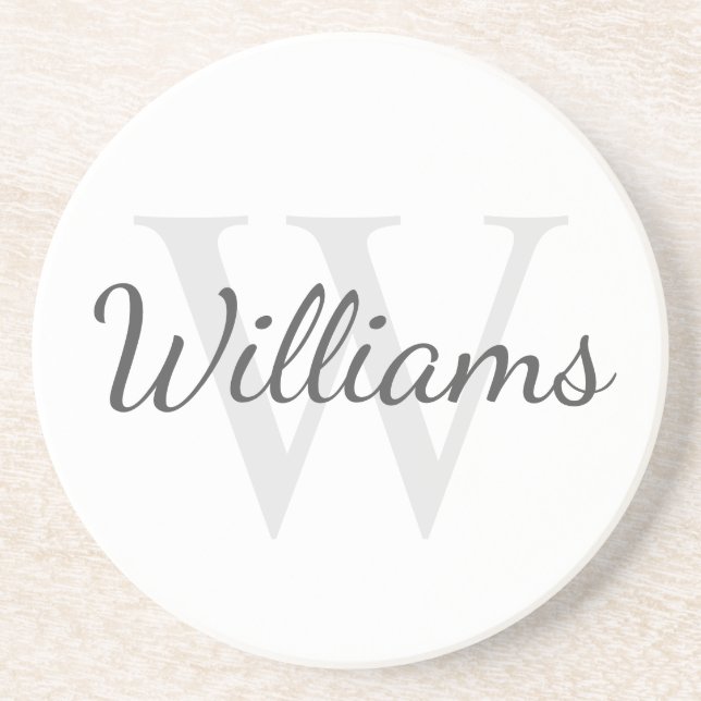 Personalised Monogram and Name Coaster (Front)