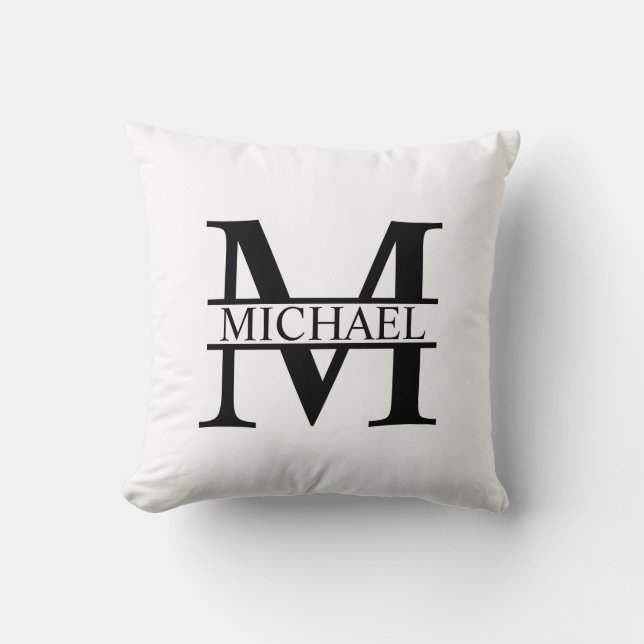 Personalised Monogram and Name Cushion (Front)