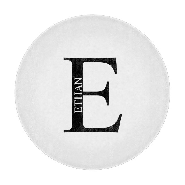 Personalised Monogram and Name Cutting Board (Front)