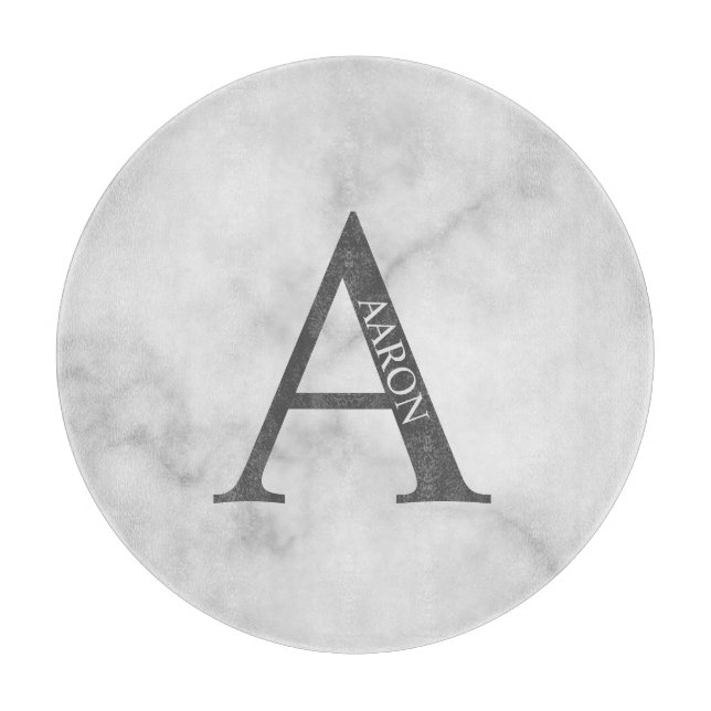 Personalised Monogram and Name Cutting Board (Front)