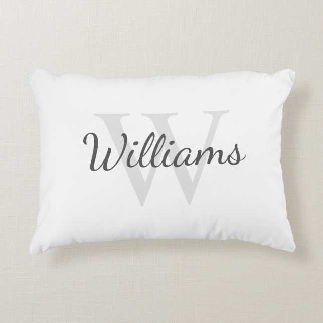 Personalised Monogram and Name Decorative Cushion (Front)
