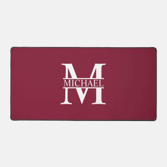 Personalised Monogram and Name Desk Mat (Front)