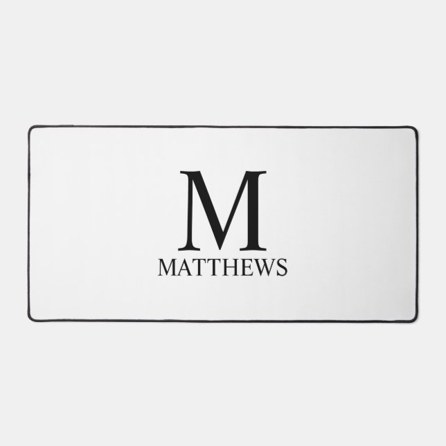 Personalised Monogram and Name Desk Mat (Front)
