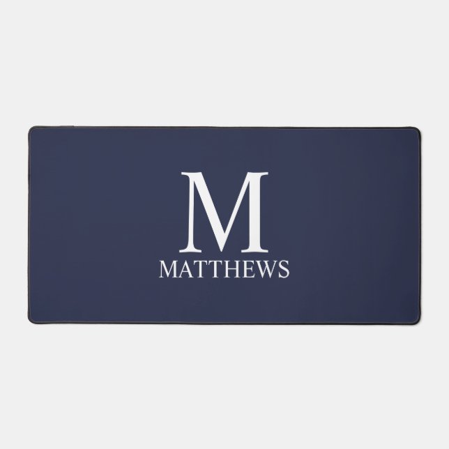 Personalised Monogram and Name Desk Mat (Front)